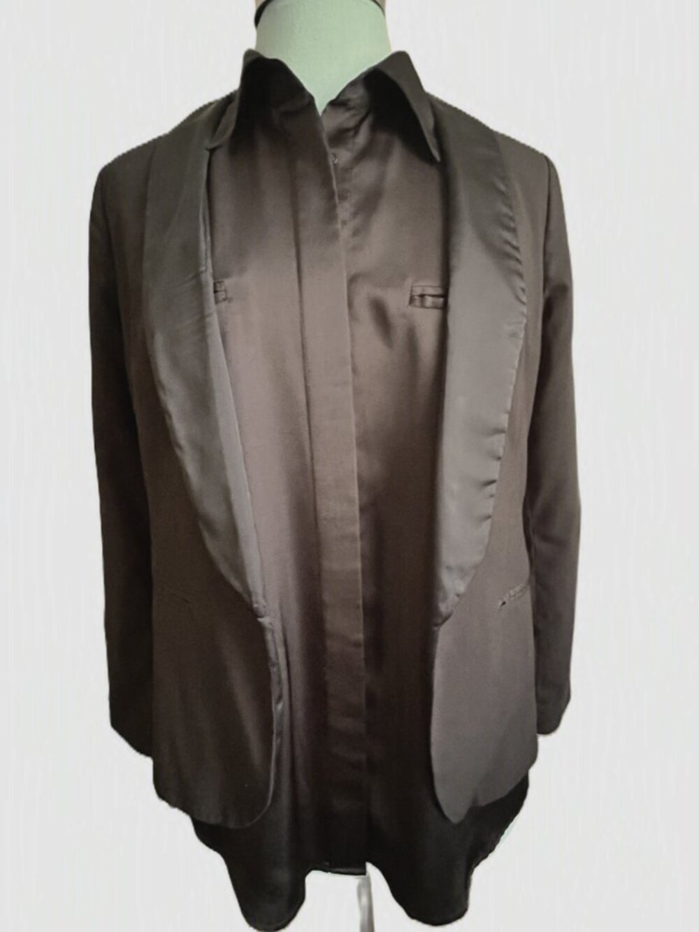 Lauren Conrad Black Tuxedo Blazer Size 4 Satin Shawl Collar